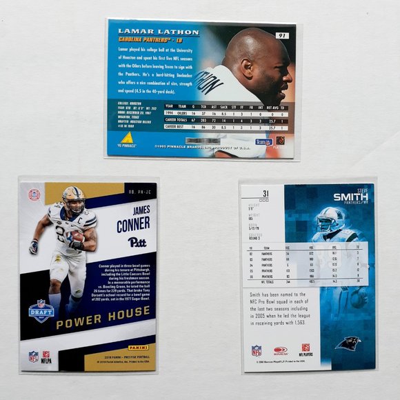 Carolina Panthers 9 Card Lot - FTBL [5_1] - Picture 6 of 8